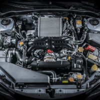 inside of car hood engine
